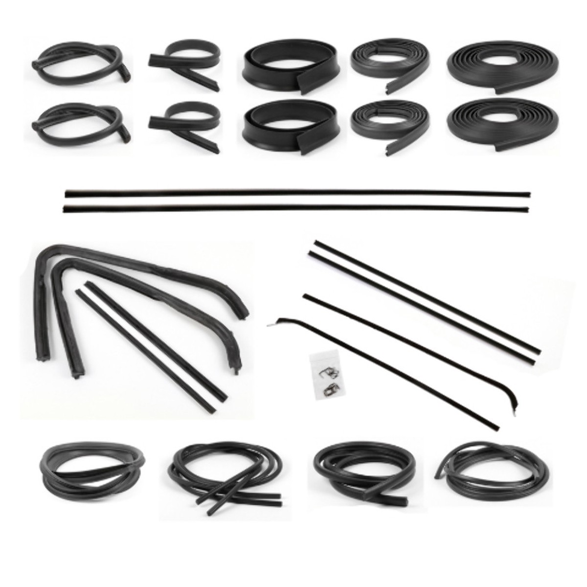 Door Seal Window Sweeps Channel Kit wWeatherstrip Trim Groove Door Cab Seals