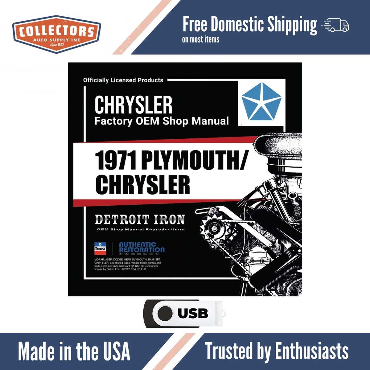 Digital Shop Manual and Resources for 1971 Plymouth Chrysler