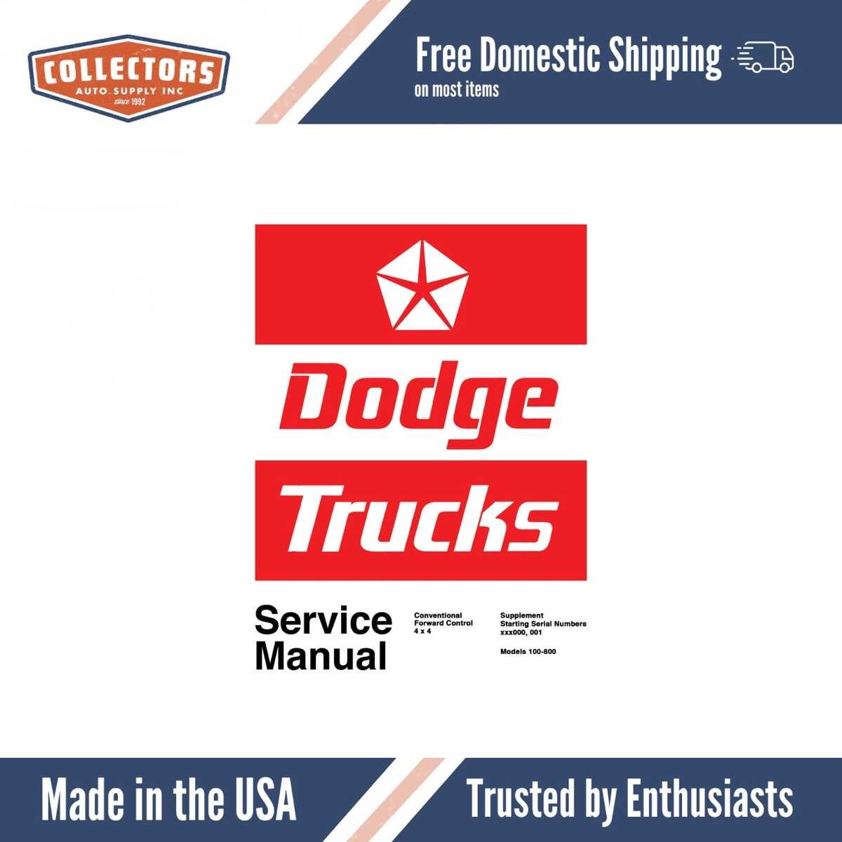 Service Manual for 1973 Dodge Truck