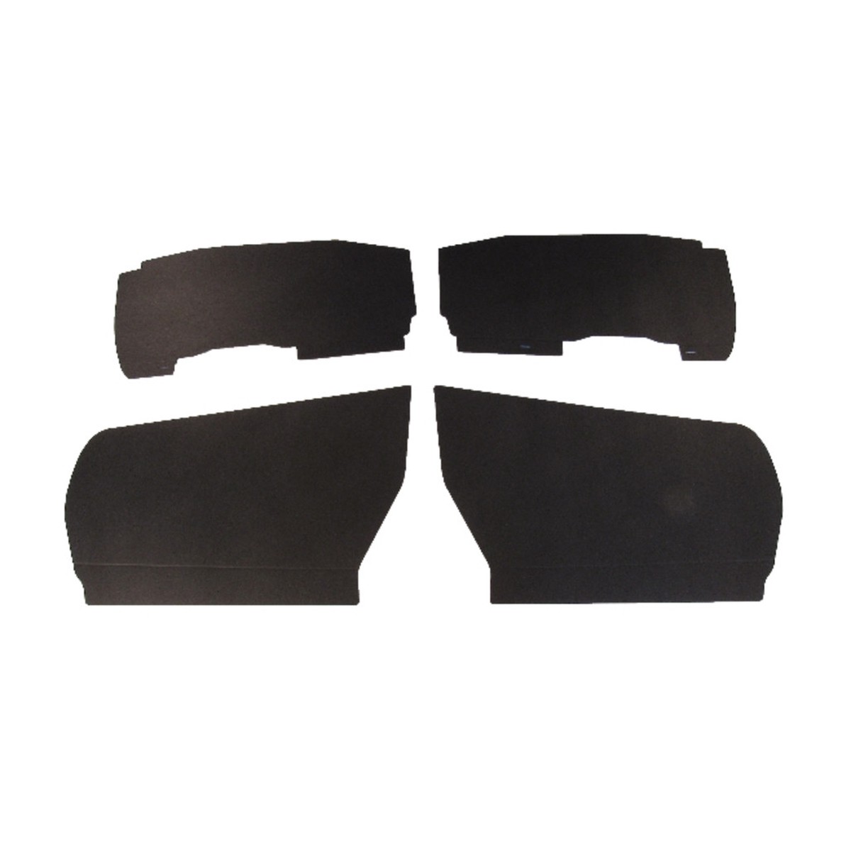 Trunk Side Panel Board for 1973 Pontiac Grandville 2 Door Convertible Black 4pc