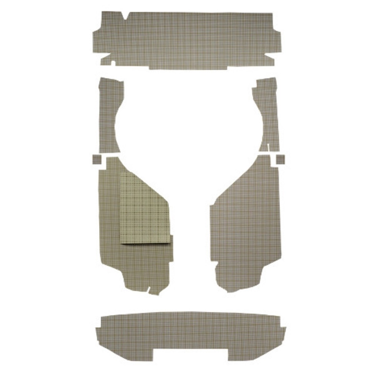 Trunk Mat for 1959 Ford Galaxie Retractable Hardtop 2DR Die Cut Board 8Pc