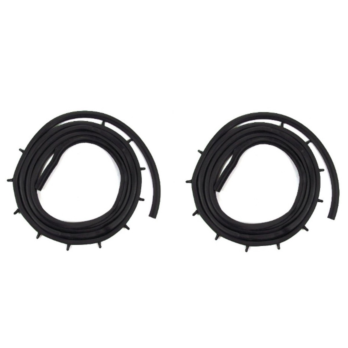 Door Rubber Weatherstrip Seal Front 2pc for 1961-66 Ford F-100 F-250 F-350
