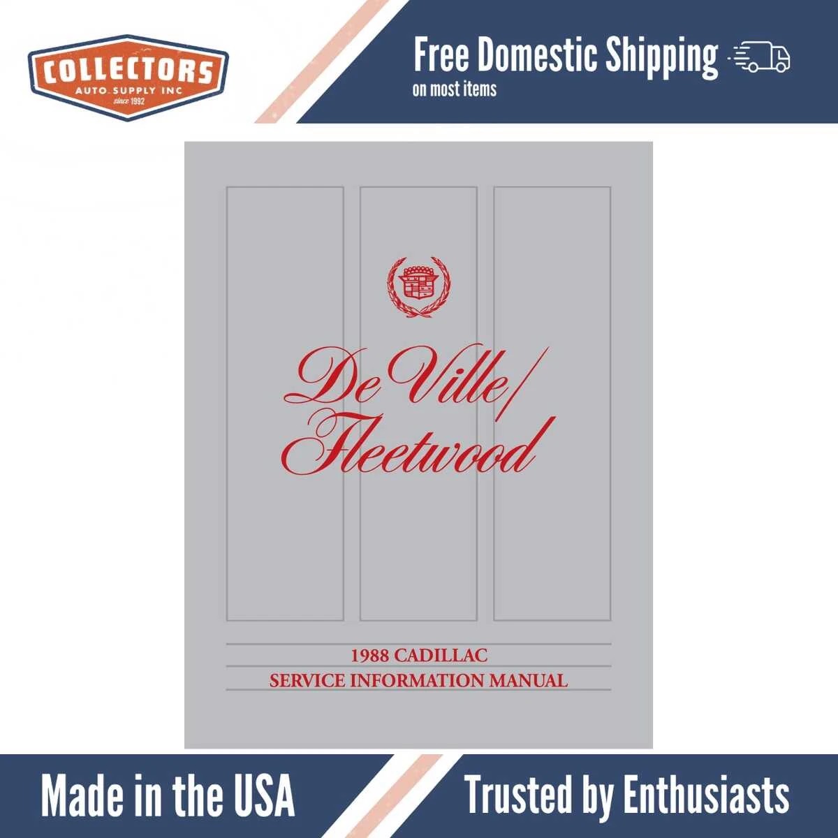 Service Manual for 1988 Cadillac Deville Fleetwood