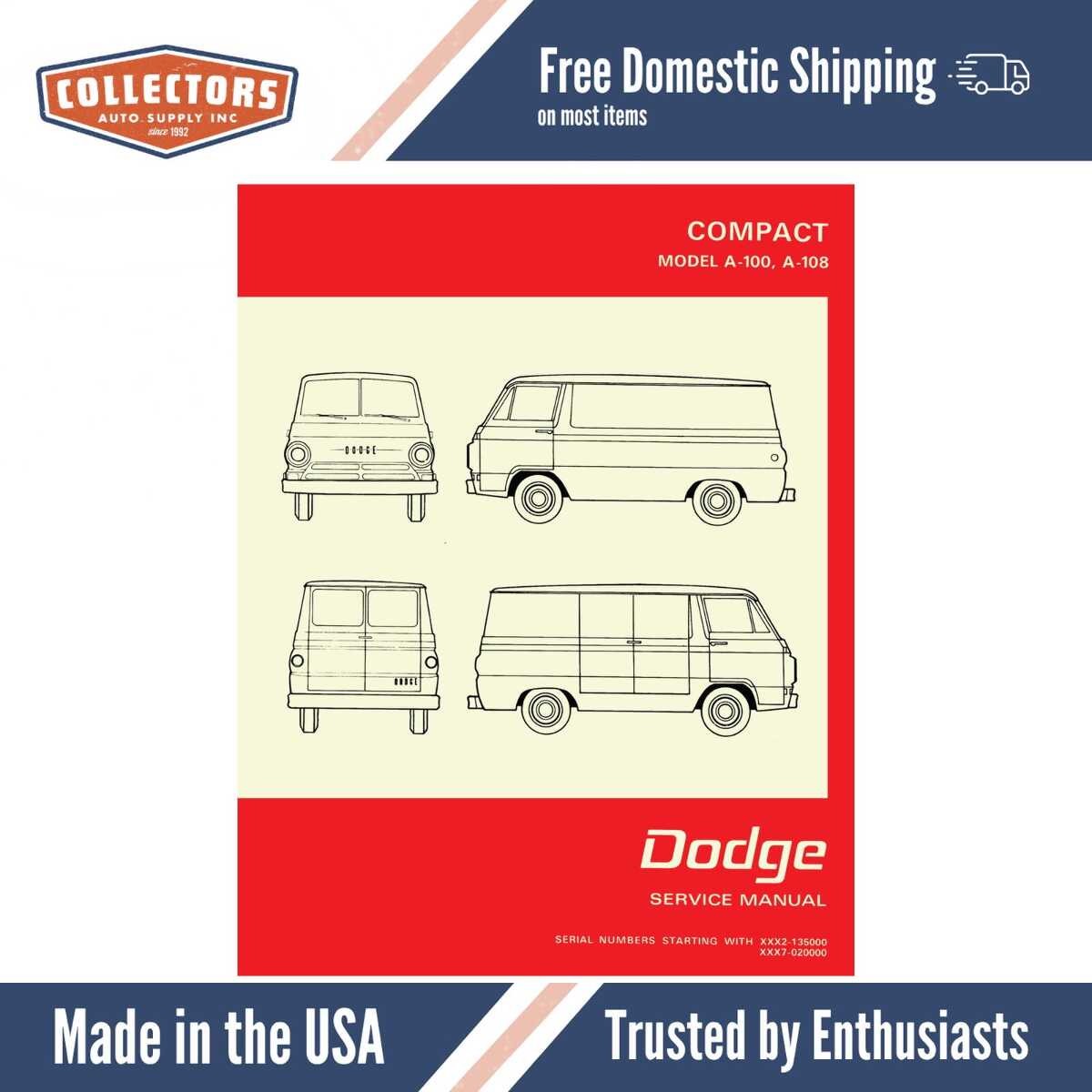 Service Manual for 1968-1970 Dodge A Series Van