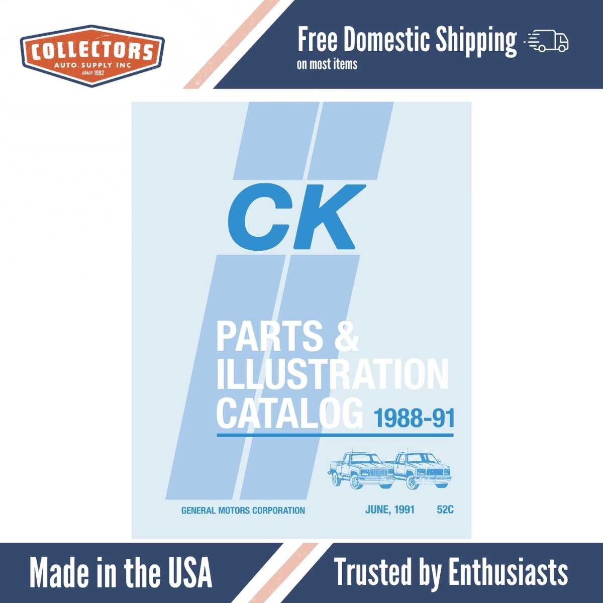 1988 - 1991 Chevrolet GMC CK Truck Parts Catalog