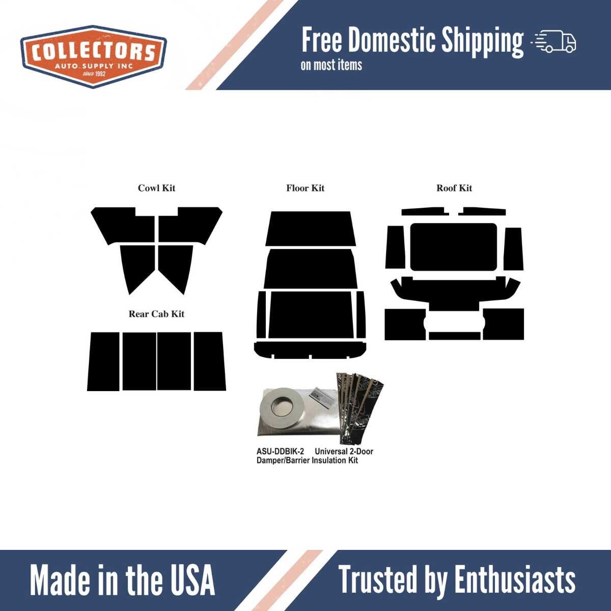 Complete Interior Insulation Kit for 1933-1935 Dodge Truck