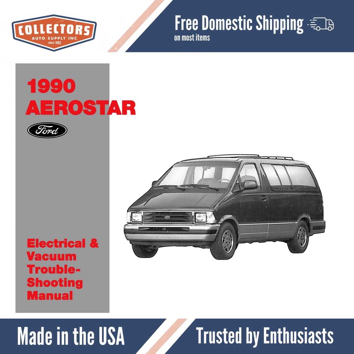 1990 Ford Aerostar Electrical and Vacuum Troubleshooting Manual