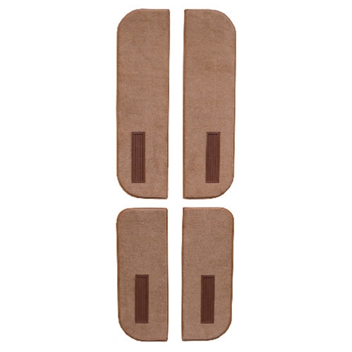 Carpet for 1974-1986 Chevrolet K20 Suburban Door Panel Inserts on Cardboard wVents 4pc