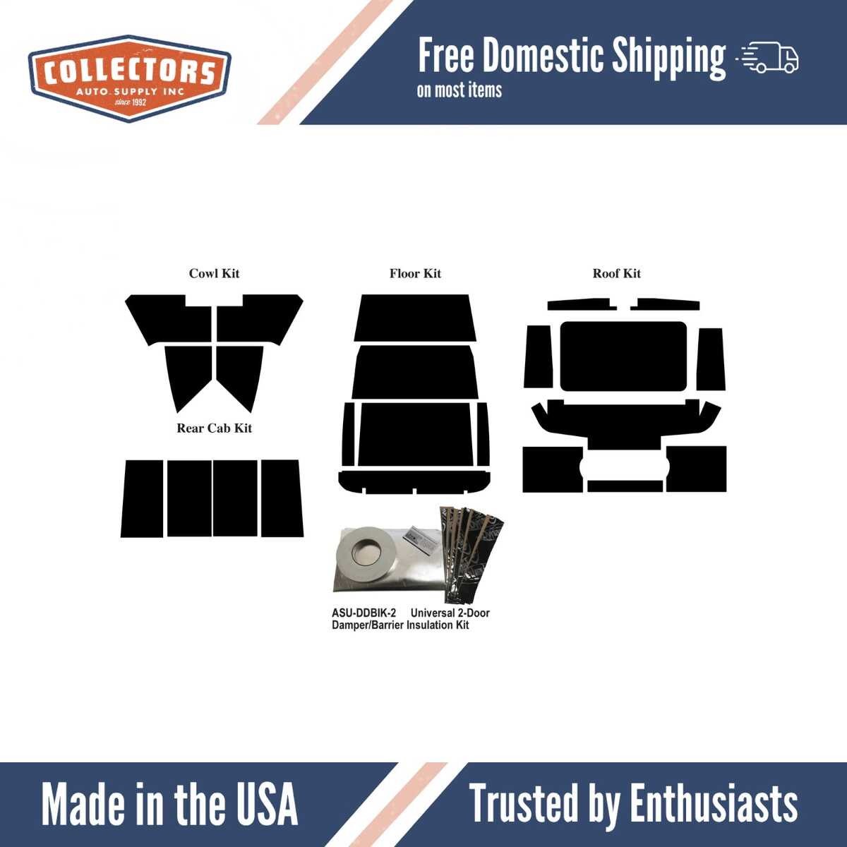 Complete Interior Insulation Kit for 1935-1938 Dodge Truck