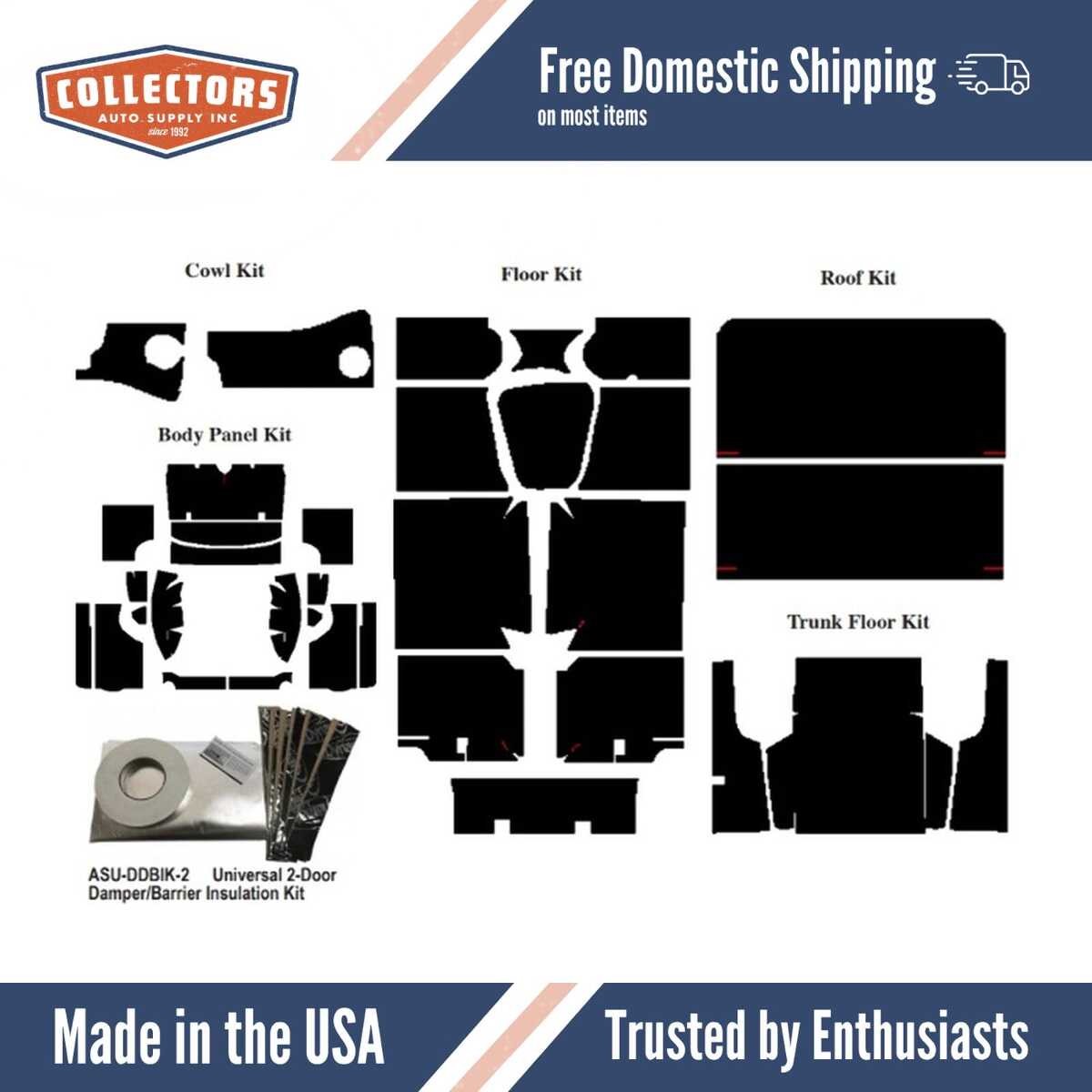 Complete Interior Insulation Kit for 1964-1965 Ford Falcon Coupe