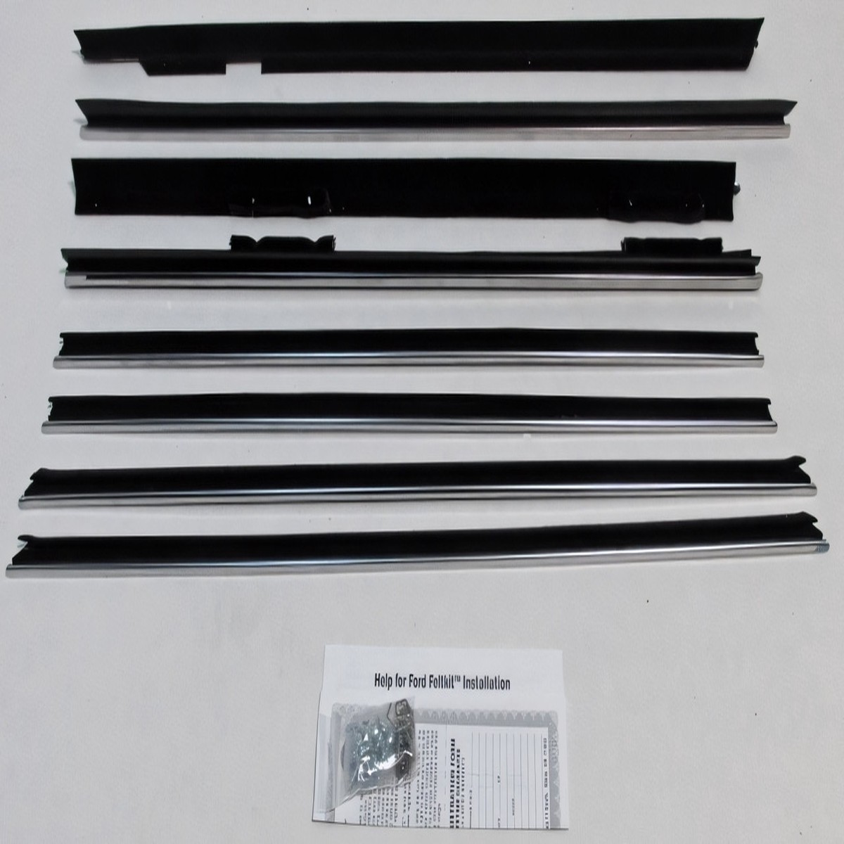 Window Sweeps Felt Kit Weatherstrip for 1971-1976 Chevy Impala Sedan OEM