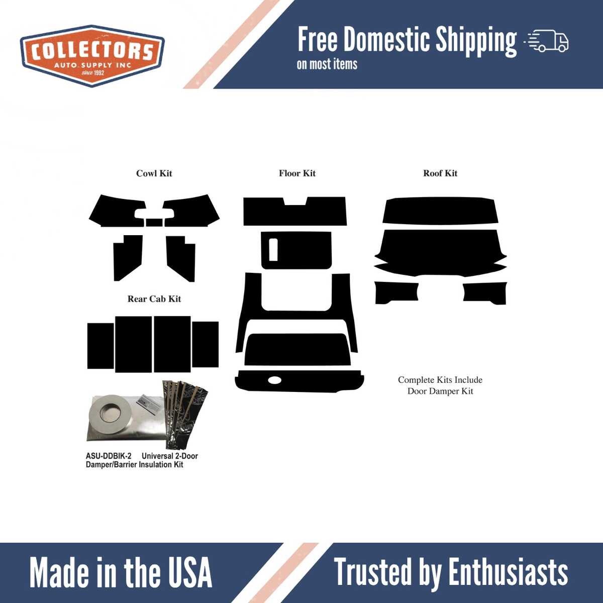Complete Interior Insulation Kit for 1939-1947 Dodge Truck