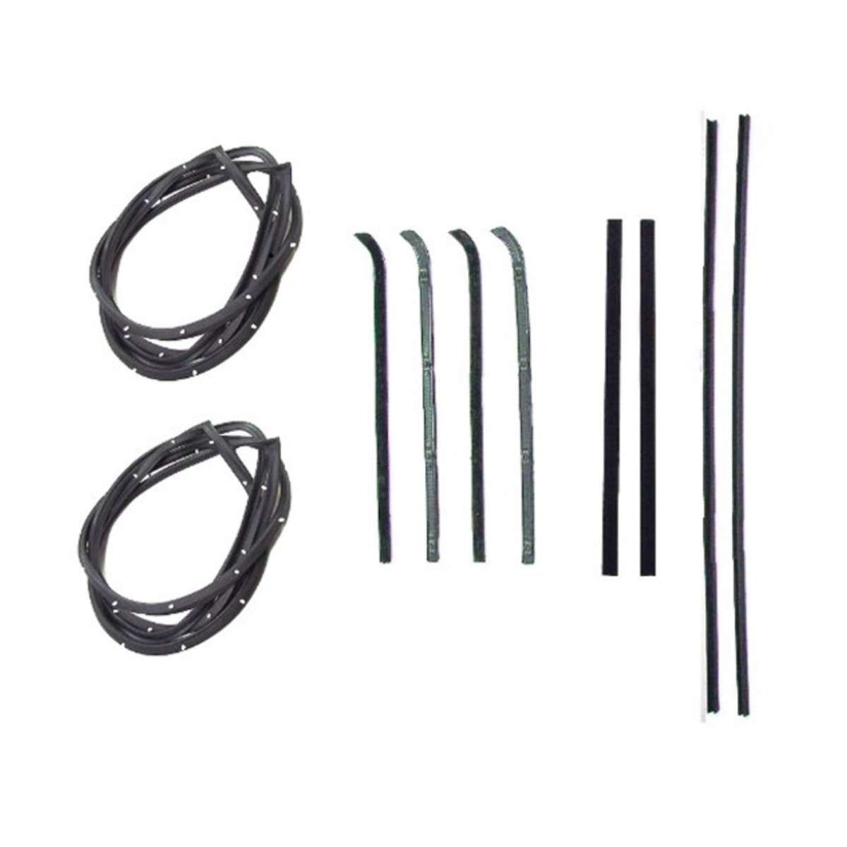Door Seal Window Sweeps Channel Kit Left and Right 10pc for 1955-1959 ChevyGMC