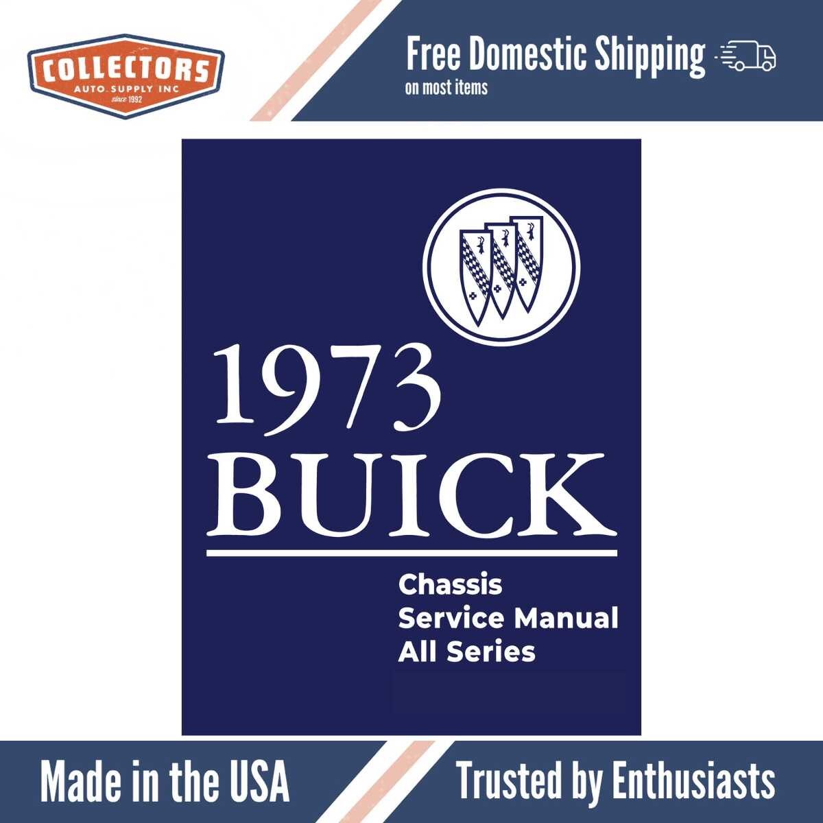 Service Manual for 1973 Buick Chassis