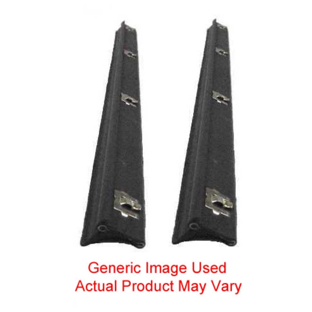 Belt Weatherstrip Kit LH RH for 1981-1986 Ford Mustang w Black Aluminum Trim