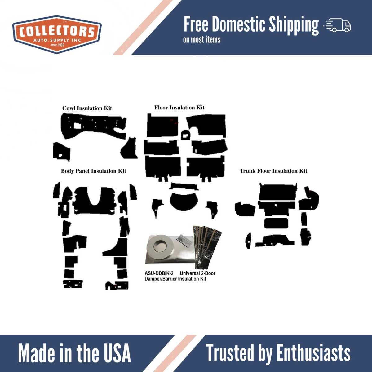 Complete Interior Insulation Kit for 1982-1992 Gm F-Body Convertible