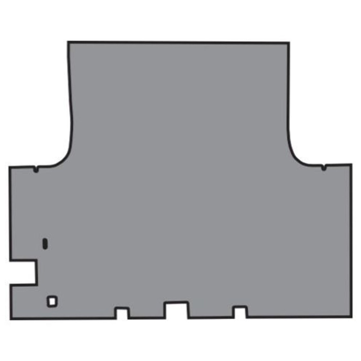 Trunk Floor Mat Cover for 1966-1967 Plymouth Roadrunner GTX 2-Door Convertible Rubber Gray Herringbone