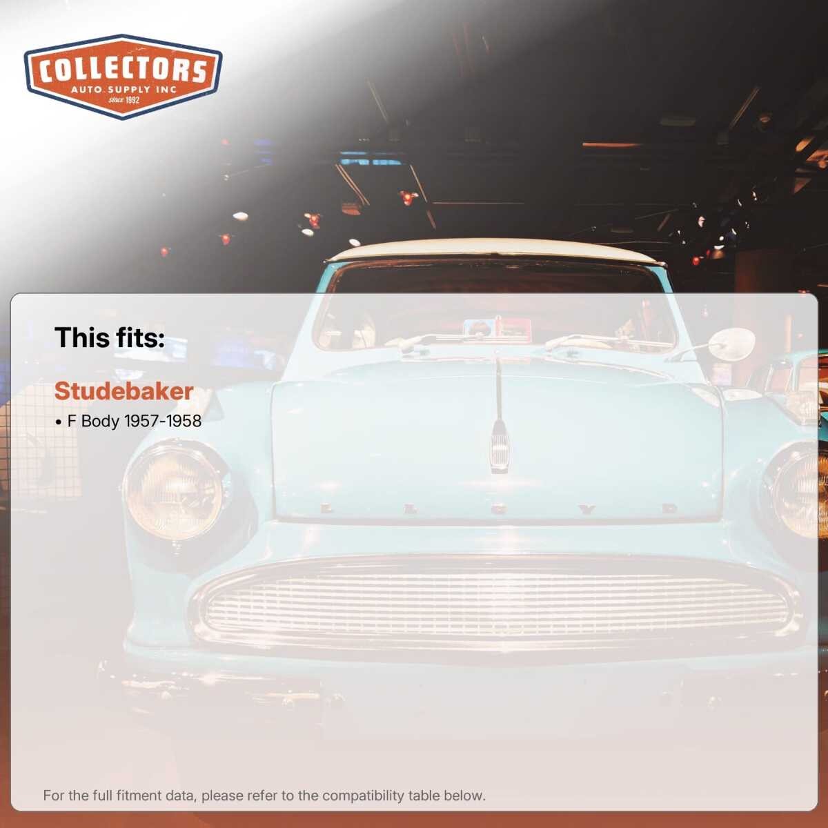 Body Panel Insulation Kit for 1957-1958 Studebaker F-Body Coupe