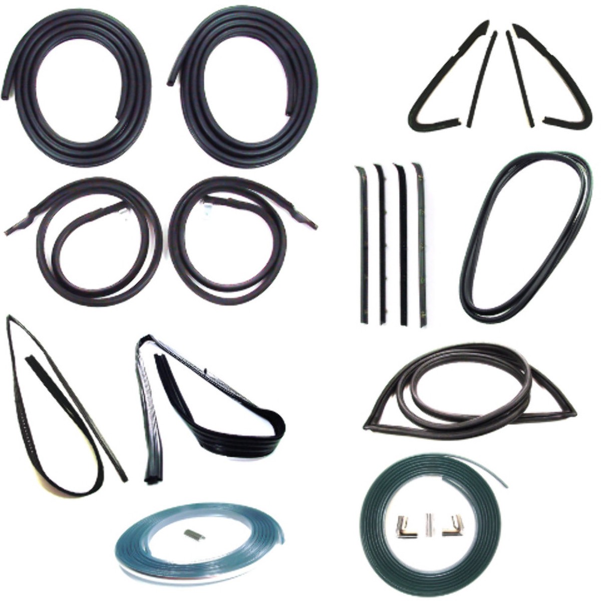 Door Seal Window Sweeps Channel Kit 2-Piece Style Vent Seals for 1981-1985 GM