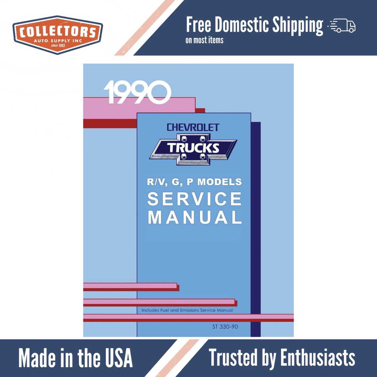 1990 Chevrolet R-V Truck G-P Van Shop Manual
