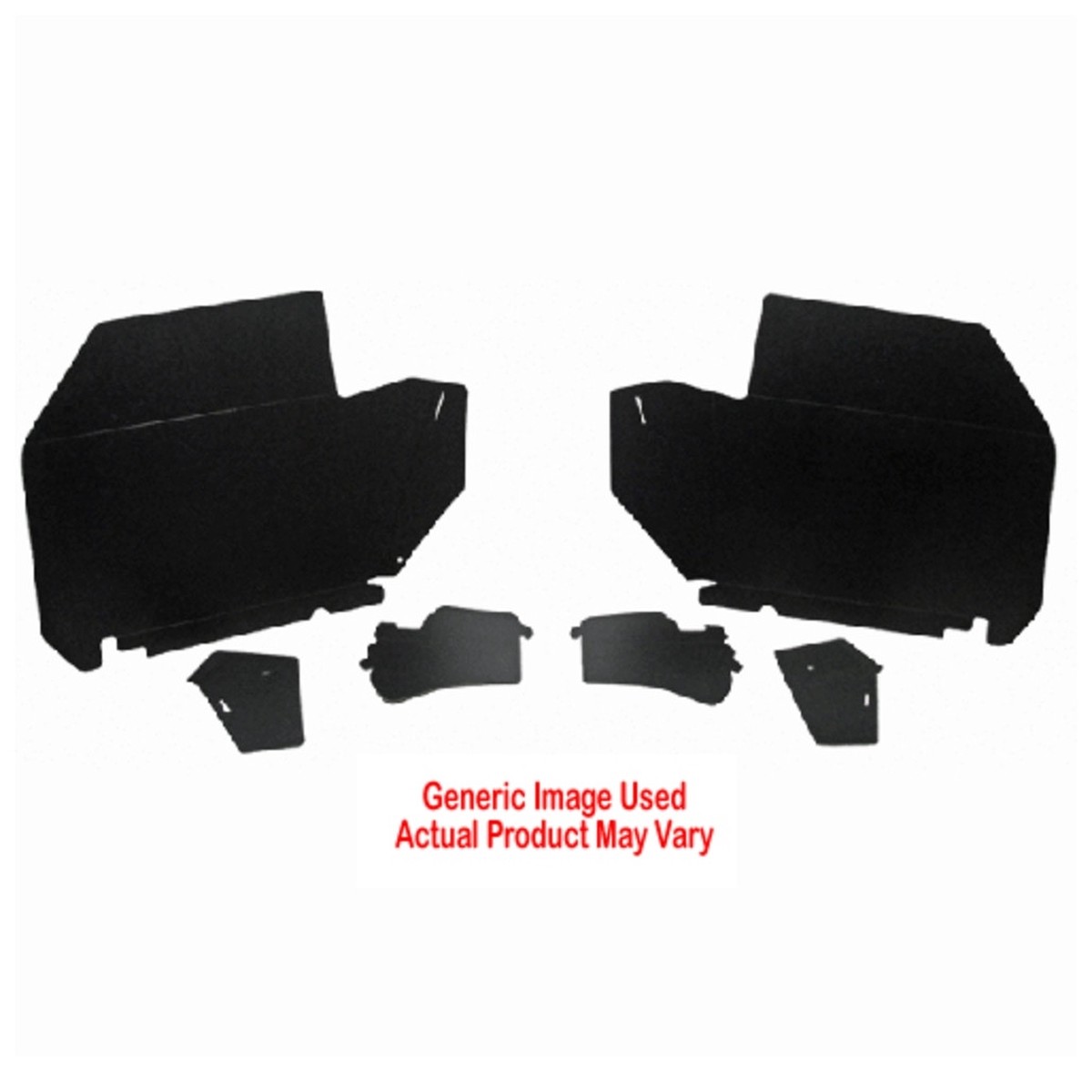 Trunk Side Panel Board for 1969-1970 Oldsmobile 98 2 Door Convertible Black 5Pc