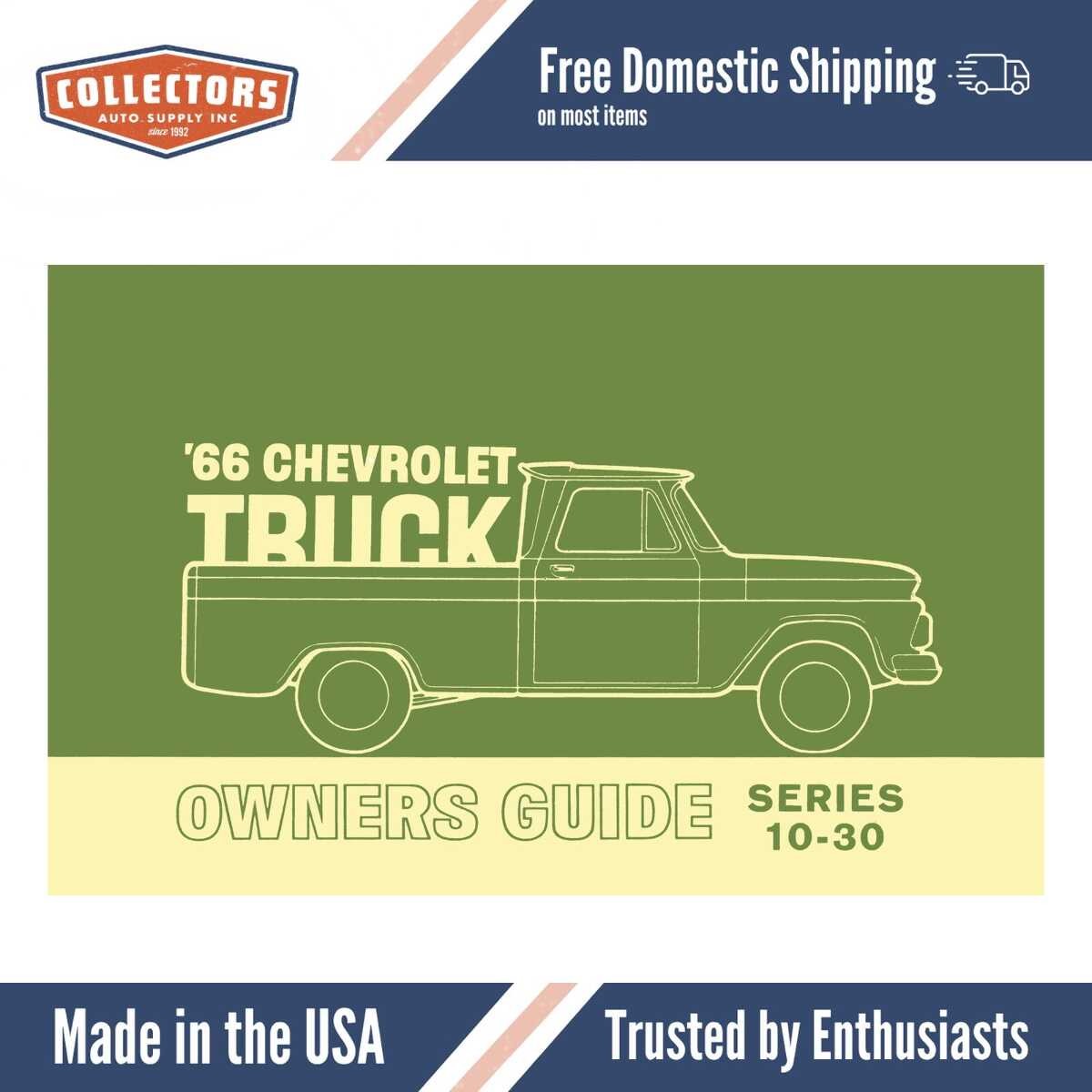 1966 Chevy Truck 10-30 Owners Manual