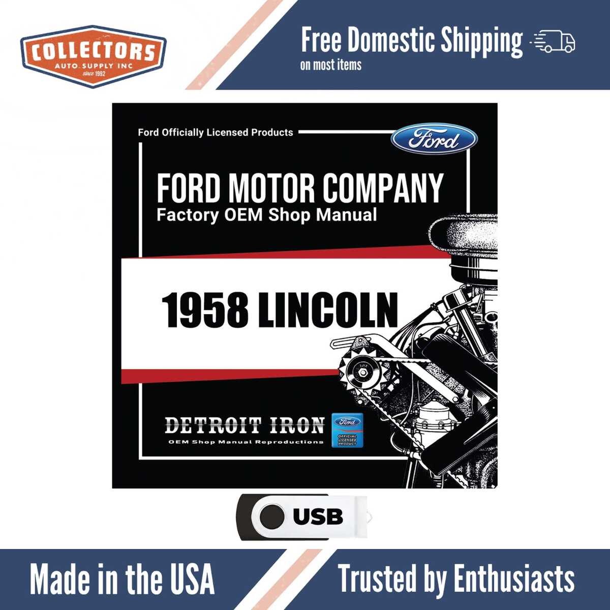 Digital Shop Manual and Resources for 1958 Lincoln