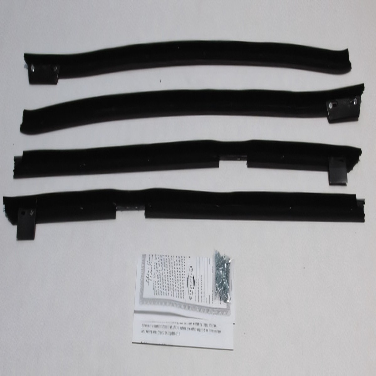 Window Sweeps Weatherstrip for 1967 Pontiac Perisienne Black Front Left Right