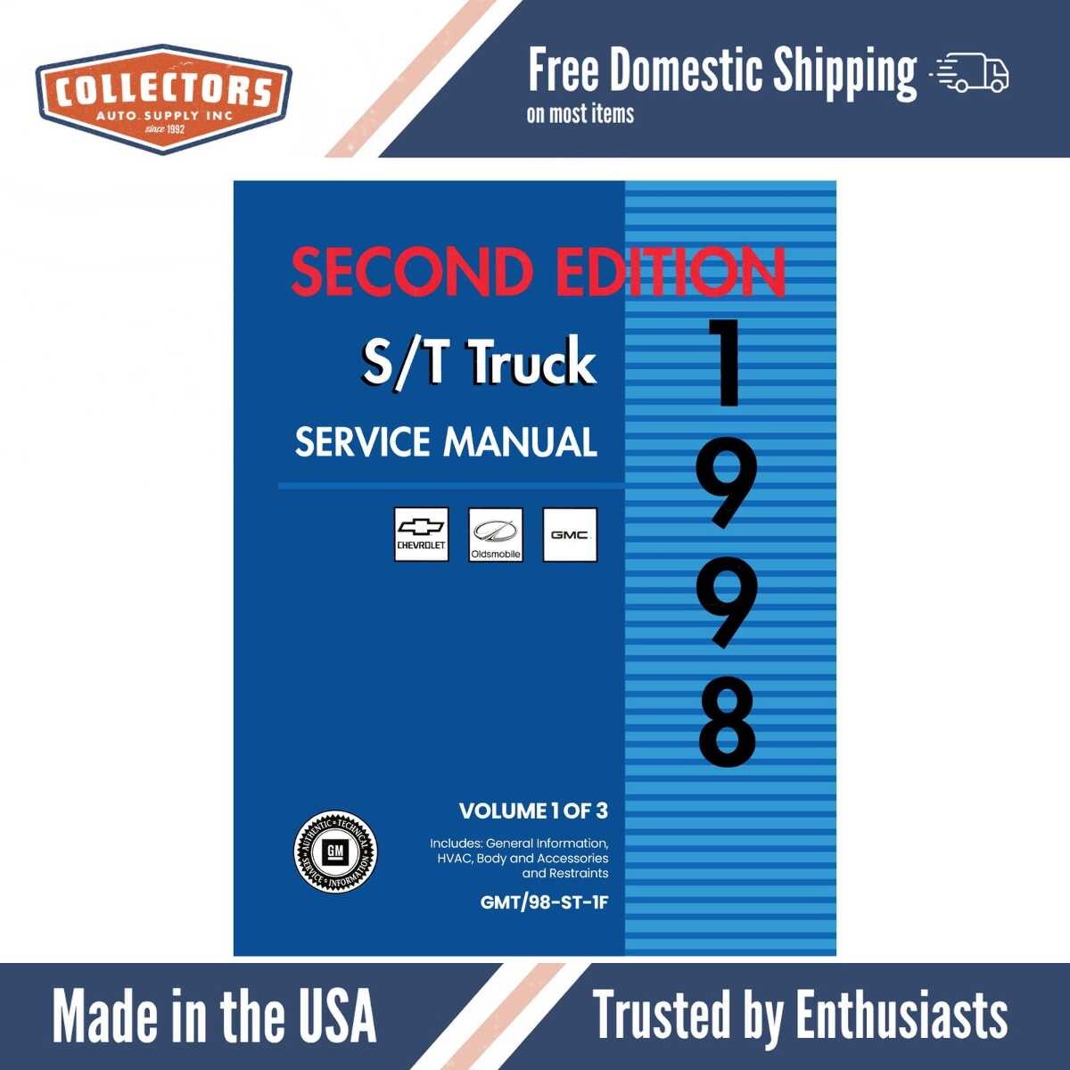 Service Manual for 1998 Chevrolet and GMC ST Truck