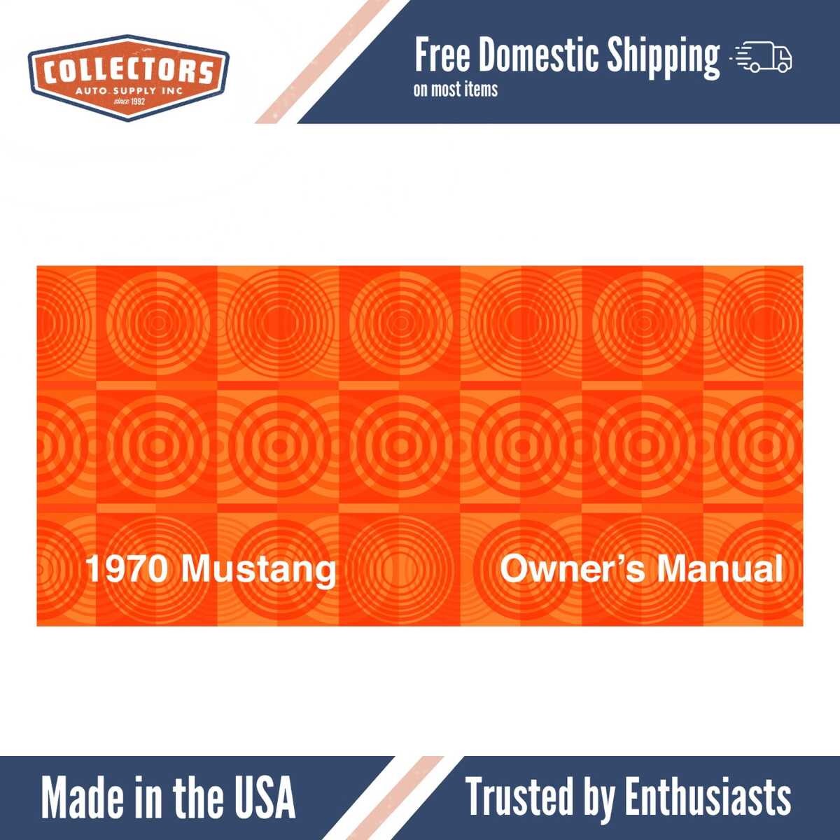1970 Mustang Owners Manual - COLOR