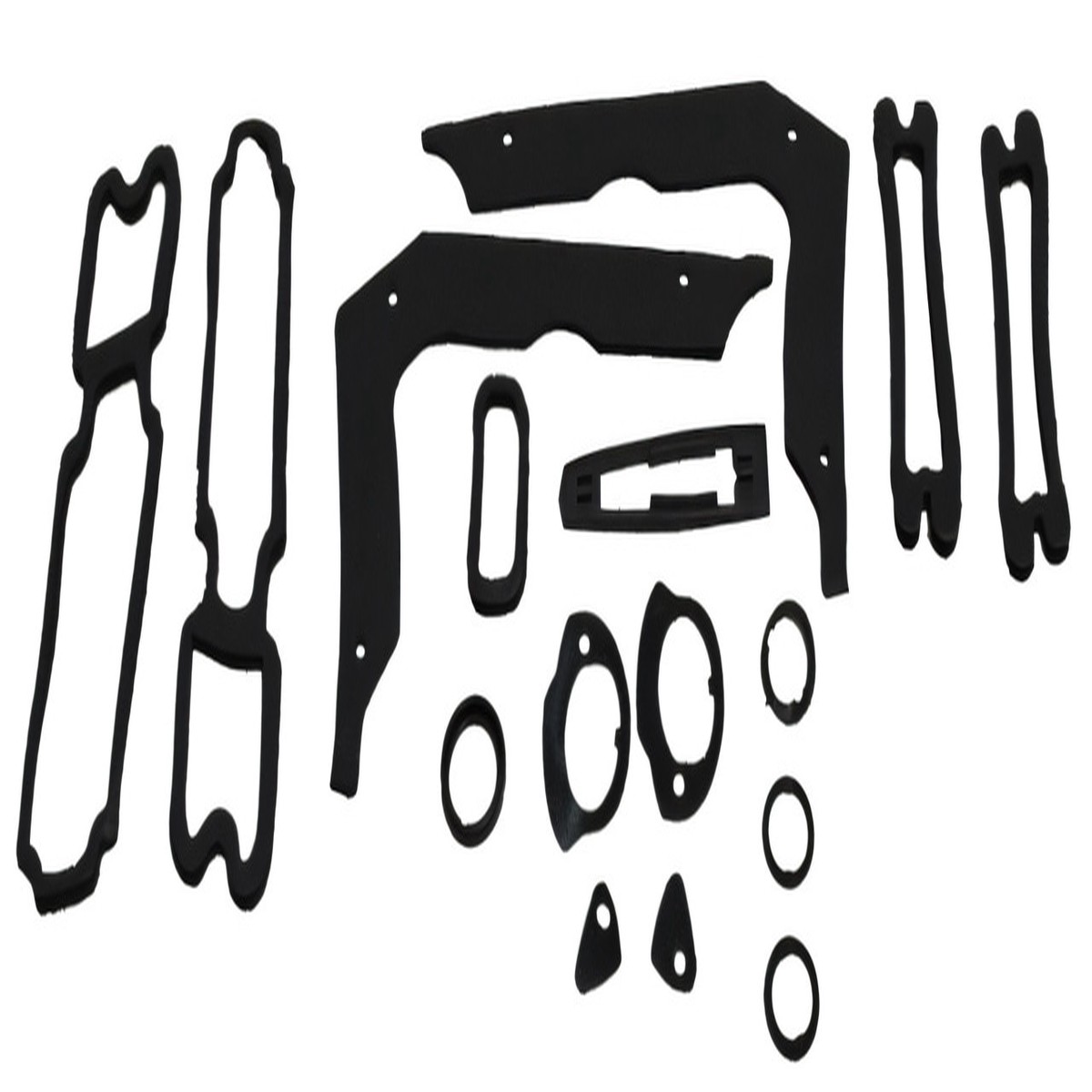 Body Gasket Kit Weatherstrip Seal for 1966 Chevelle El Camino Black 16 pieces