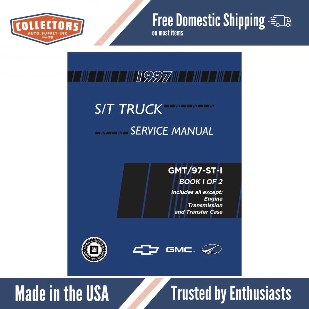 Service Manual for 1997 Chevrolet and GMC ST Truck
