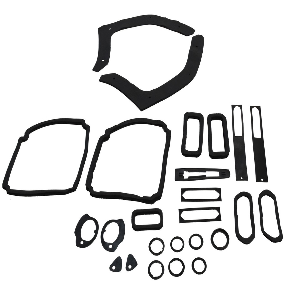 Body Gasket Kit Weatherstrip Seal for 1969 Chevelle El Camino Black 25 pieces