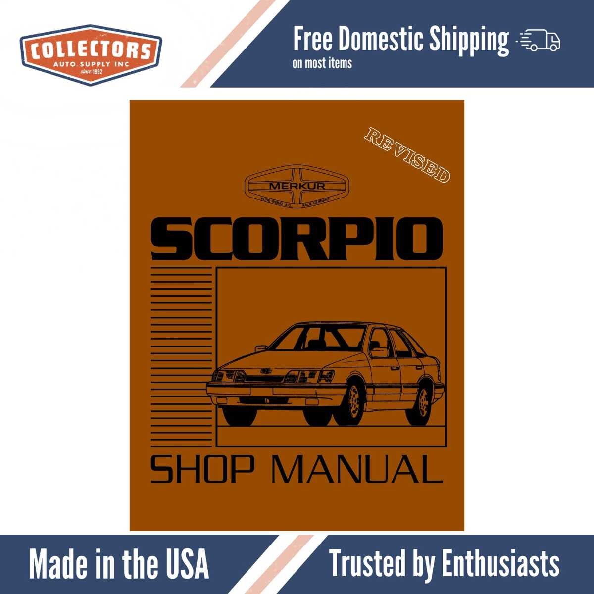 1988 - 1989 Merkur Scorpio Shop Manual