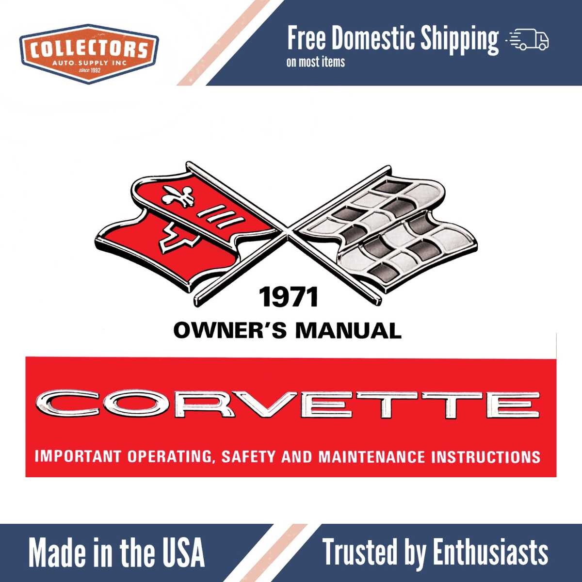 1971 Chevrolet Corvette Owners Manual - COLOR
