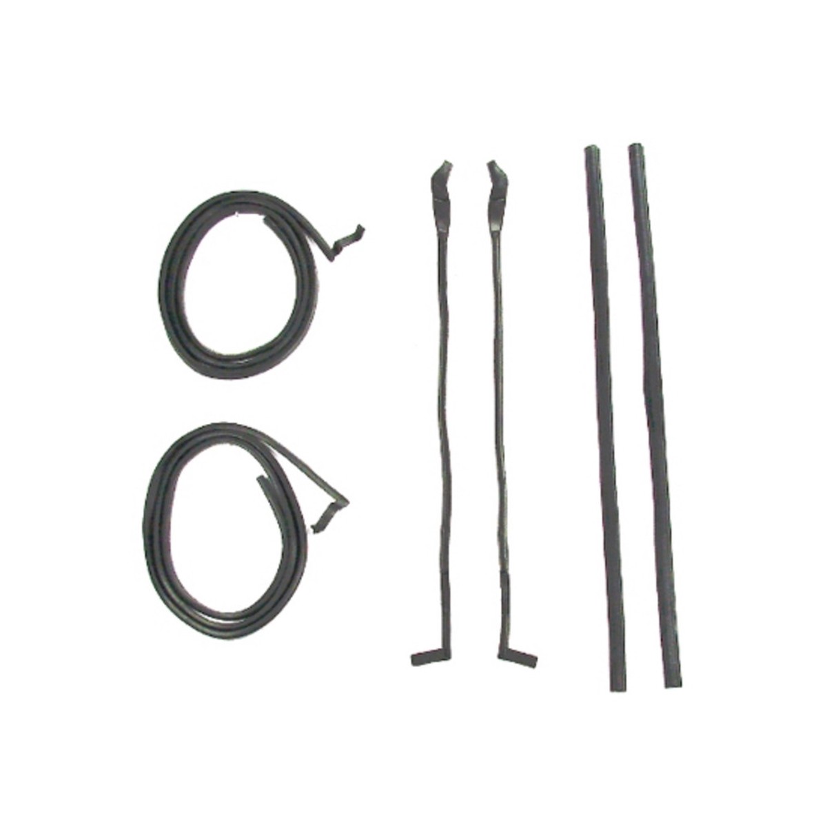 Door Rubber Weatherstrip Seal Left and Right Hand 6pc for 1948-52 Ford F-Serie