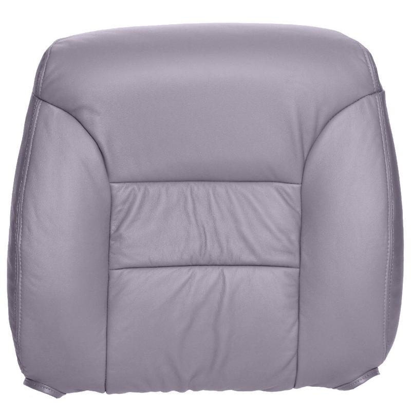 1999 - 2000 (Old Body Style) GMC Sierra 3500 Crew Cab - Driver 40 Portion Top Cover - Medium Gray - OEM Material - Leather/Vinyl and Vinyl with Vinyl Pocket on Back