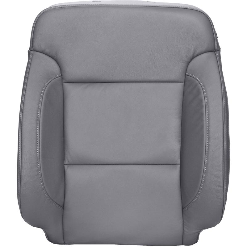 2016-2019 GMC Sierra 3500 SLT Crew Cab, Front Row Driver Side Top Cover, Dark Ash Gray Leather/Vinyl with Outboard Side Impact Airbag