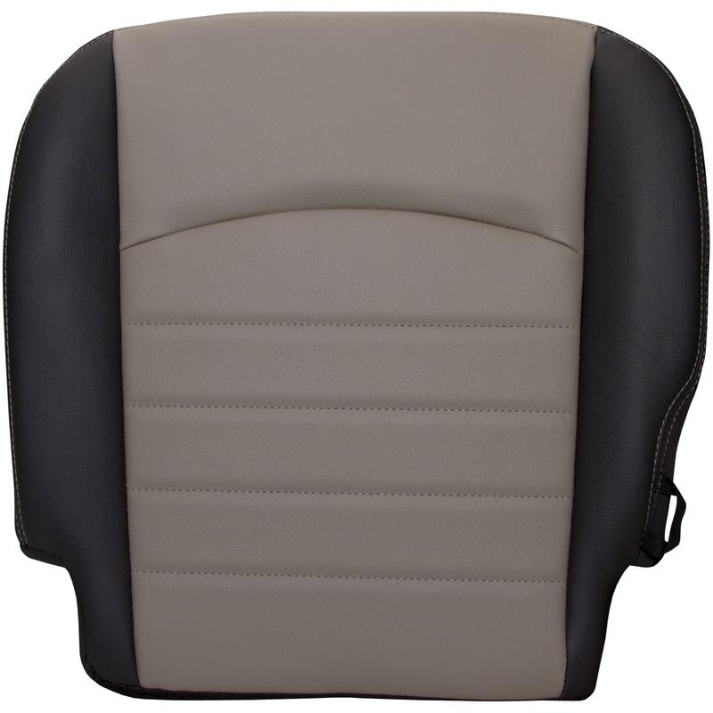 2010-2012 Dodge Ram 3500 ST Mega Cab, Front Row Driver Bottom Cover, Dark Slate with Medium Graystone Insert Vinyl