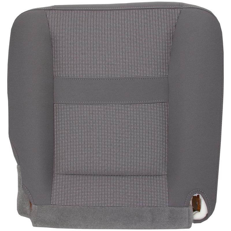 2006 - 2008 Dodge Ram SLT 2500 Regular Cab - Passenger Side Bottom Replacement Cloth Seat Cover - Medium Slate Gray - Trim Code/Color V9D5 or M9D5